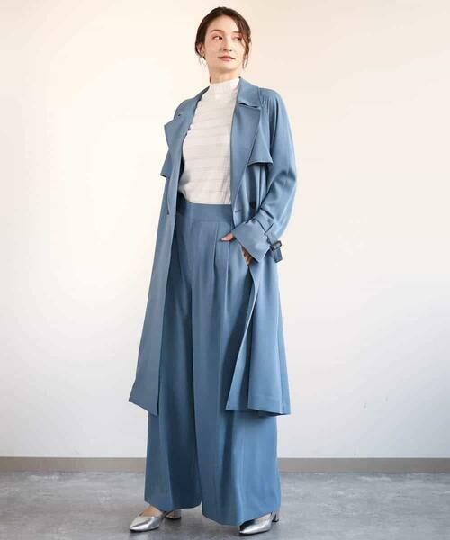 MK MICHEL KLEIN / エムケーミッシェルクラン チノ・ワークパンツ | ドレープツイルワイドパンツ/洗える | 詳細8