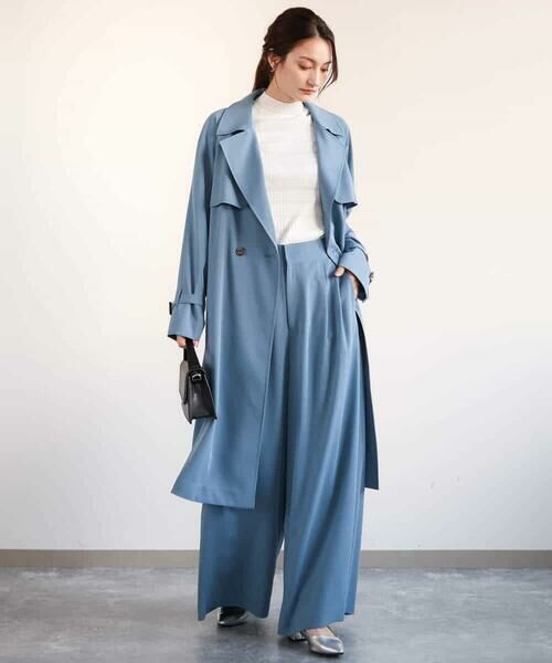 MK MICHEL KLEIN / エムケーミッシェルクラン チノ・ワークパンツ | ドレープツイルワイドパンツ/洗える | 詳細9