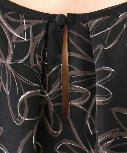 MK MICHEL KLEIN / エムケーミッシェルクラン シャツ・ブラウス | ラインフラワーシフォンブラウス/洗える | 詳細24