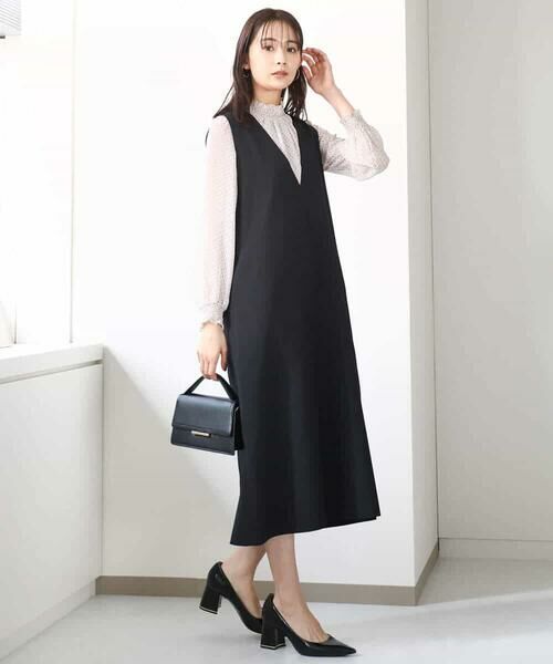 MK MICHEL KLEIN / エムケーミッシェルクラン シャツ・ブラウス | 幾何柄シフォンスタンドカラーブラウス/洗える | 詳細28