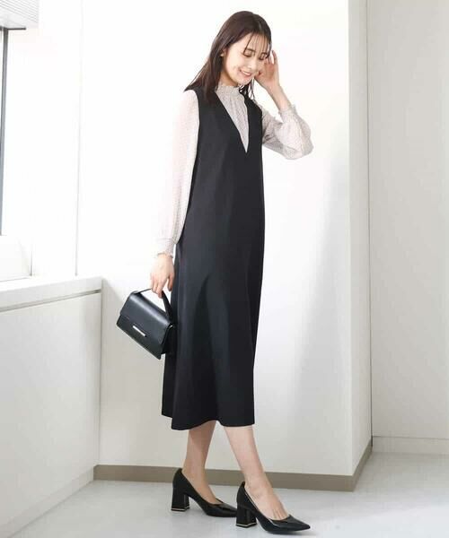 MK MICHEL KLEIN / エムケーミッシェルクラン シャツ・ブラウス | 幾何柄シフォンスタンドカラーブラウス/洗える | 詳細29