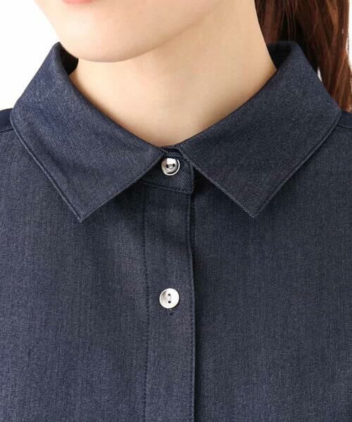 MK MICHEL KLEIN / エムケーミッシェルクラン シャツ・ブラウス | デニムライクシャツブラウス/洗える | 詳細17