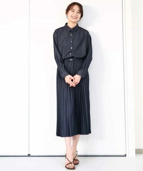 MK MICHEL KLEIN / エムケーミッシェルクラン シャツ・ブラウス | デニムライクシャツブラウス/洗える | 詳細7