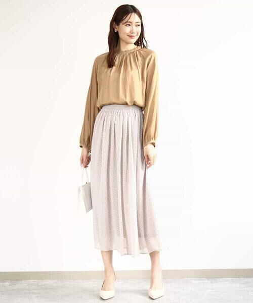 MK MICHEL KLEIN / エムケーミッシェルクラン シャツ・ブラウス | フリルネックデザインサテンブラウス/前後2way/接触冷感/洗える | 詳細17