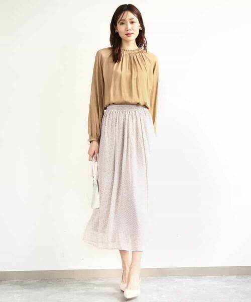 MK MICHEL KLEIN / エムケーミッシェルクラン シャツ・ブラウス | フリルネックデザインサテンブラウス/前後2way/接触冷感/洗える | 詳細18