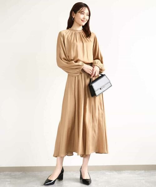 MK MICHEL KLEIN / エムケーミッシェルクラン シャツ・ブラウス | フリルネックデザインサテンブラウス/前後2way/接触冷感/洗える | 詳細23