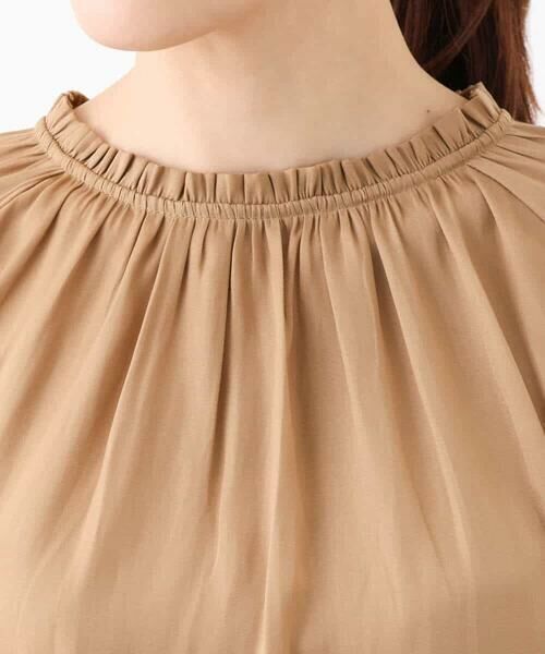 MK MICHEL KLEIN / エムケーミッシェルクラン シャツ・ブラウス | フリルネックデザインサテンブラウス/前後2way/接触冷感/洗える | 詳細28