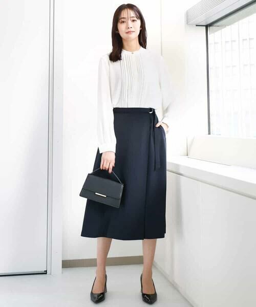 MK MICHEL KLEIN / エムケーミッシェルクラン シャツ・ブラウス | ピンタックデザインジョーゼットブラウス/洗える | 詳細11