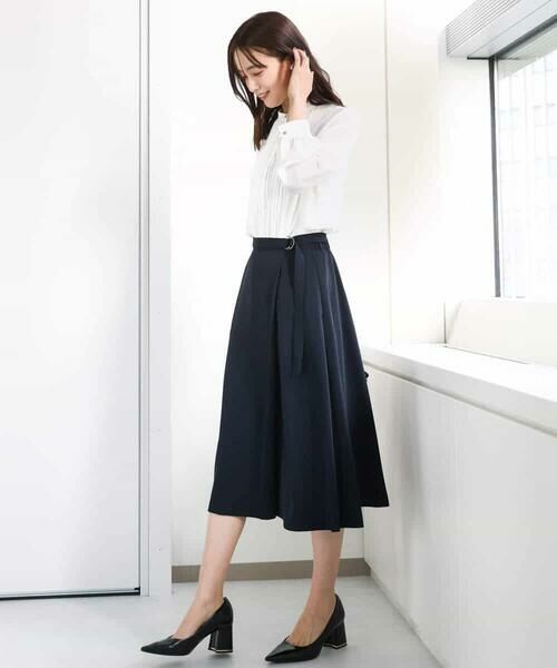 MK MICHEL KLEIN / エムケーミッシェルクラン シャツ・ブラウス | ピンタックデザインジョーゼットブラウス/洗える | 詳細12