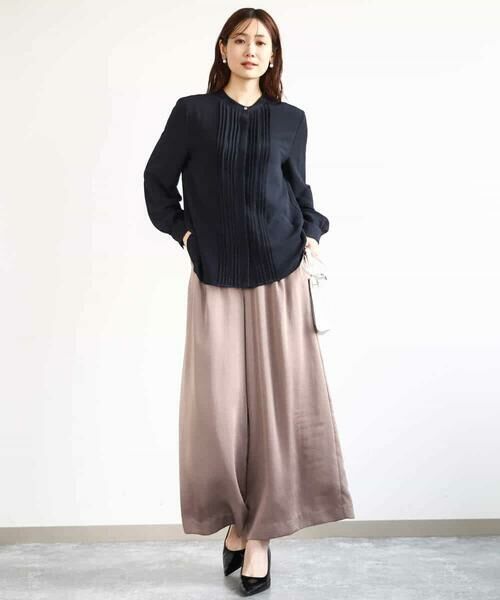 MK MICHEL KLEIN / エムケーミッシェルクラン シャツ・ブラウス | ピンタックデザインジョーゼットブラウス/洗える | 詳細17