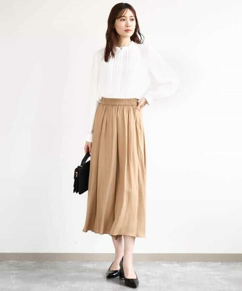 MK MICHEL KLEIN / エムケーミッシェルクラン シャツ・ブラウス | ピンタックデザインジョーゼットブラウス/洗える | 詳細2