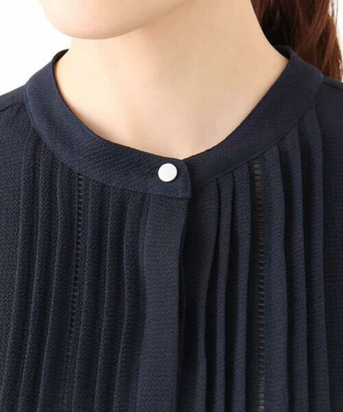 MK MICHEL KLEIN / エムケーミッシェルクラン シャツ・ブラウス | ピンタックデザインジョーゼットブラウス/洗える | 詳細21