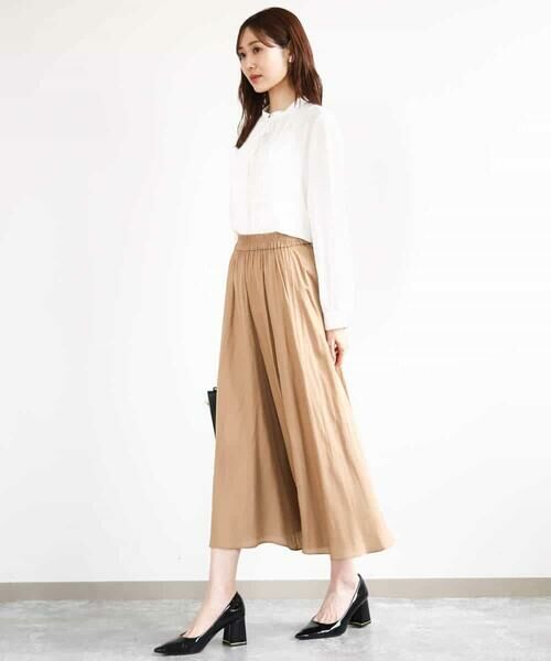 MK MICHEL KLEIN / エムケーミッシェルクラン シャツ・ブラウス | ピンタックデザインジョーゼットブラウス/洗える | 詳細3