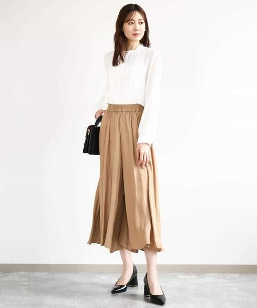 MK MICHEL KLEIN / エムケーミッシェルクラン シャツ・ブラウス | ピンタックデザインジョーゼットブラウス/洗える | 詳細4