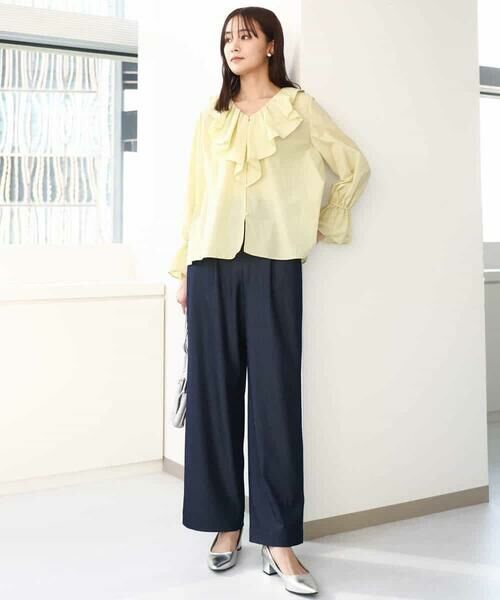 MK MICHEL KLEIN / エムケーミッシェルクラン シャツ・ブラウス | フリルデザインブラウス/洗える | 詳細10