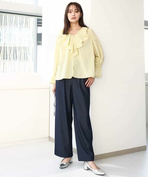 MK MICHEL KLEIN / エムケーミッシェルクラン シャツ・ブラウス | フリルデザインブラウス/洗える | 詳細11