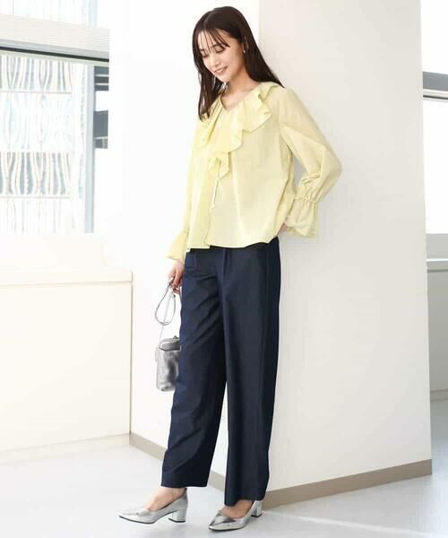 MK MICHEL KLEIN / エムケーミッシェルクラン シャツ・ブラウス | フリルデザインブラウス/洗える | 詳細12