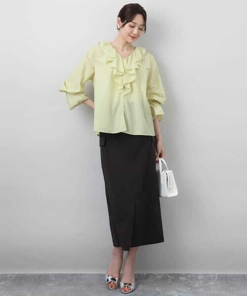 MK MICHEL KLEIN / エムケーミッシェルクラン シャツ・ブラウス | フリルデザインブラウス/洗える | 詳細16