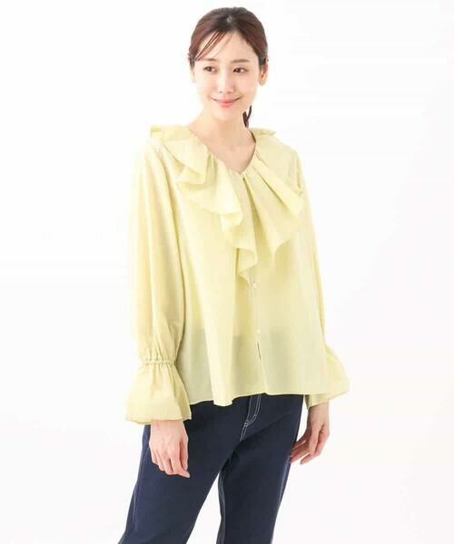 MK MICHEL KLEIN / エムケーミッシェルクラン シャツ・ブラウス | フリルデザインブラウス/洗える | 詳細20