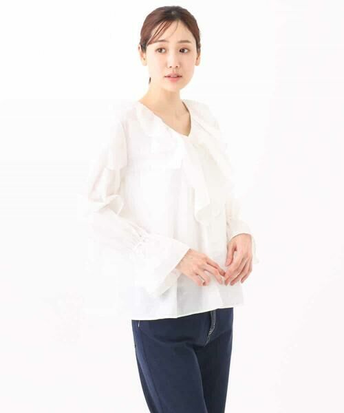 MK MICHEL KLEIN / エムケーミッシェルクラン シャツ・ブラウス | フリルデザインブラウス/洗える | 詳細29