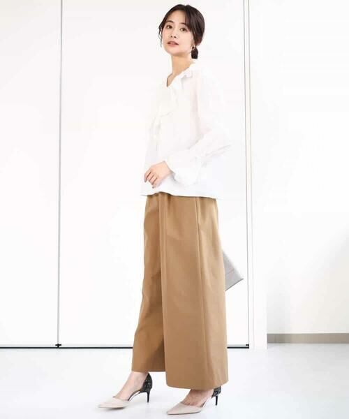 MK MICHEL KLEIN / エムケーミッシェルクラン シャツ・ブラウス | フリルデザインブラウス/洗える | 詳細4