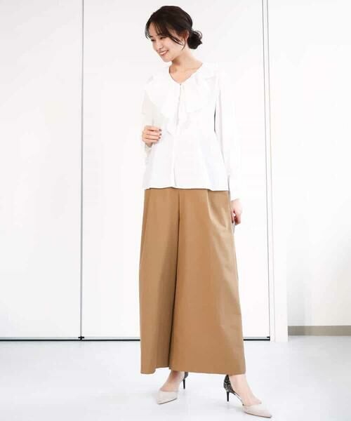 MK MICHEL KLEIN / エムケーミッシェルクラン シャツ・ブラウス | フリルデザインブラウス/洗える | 詳細7