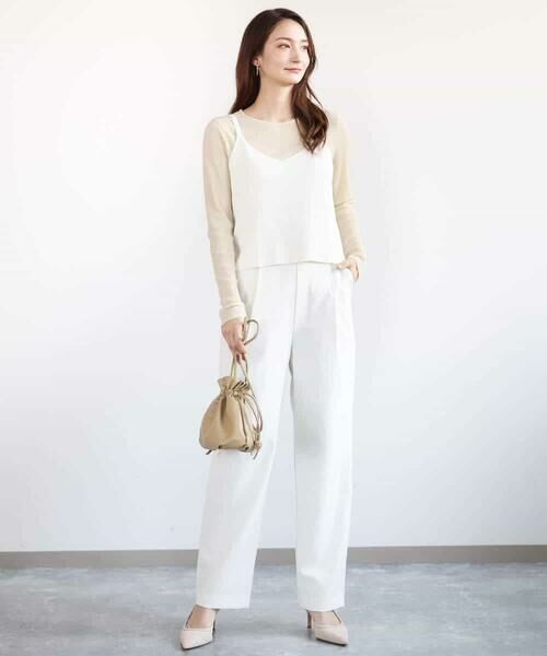 MK MICHEL KLEIN / エムケーミッシェルクラン ニット・セーター | ドット柄ブラウス×ニットビスチェ ツインセット/洗える | 詳細12