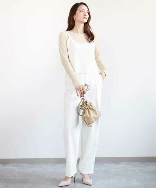 MK MICHEL KLEIN / エムケーミッシェルクラン ニット・セーター | ドット柄ブラウス×ニットビスチェ ツインセット/洗える | 詳細14