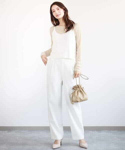 MK MICHEL KLEIN / エムケーミッシェルクラン ニット・セーター | ドット柄ブラウス×ニットビスチェ ツインセット/洗える | 詳細17