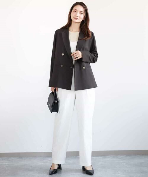 MK MICHEL KLEIN / エムケーミッシェルクラン ニット・セーター | ドット柄ブラウス×ニットビスチェ ツインセット/洗える | 詳細20