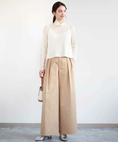 MK MICHEL KLEIN / エムケーミッシェルクラン ニット・セーター | ドット柄ブラウス×ニットビスチェ ツインセット/洗える | 詳細27