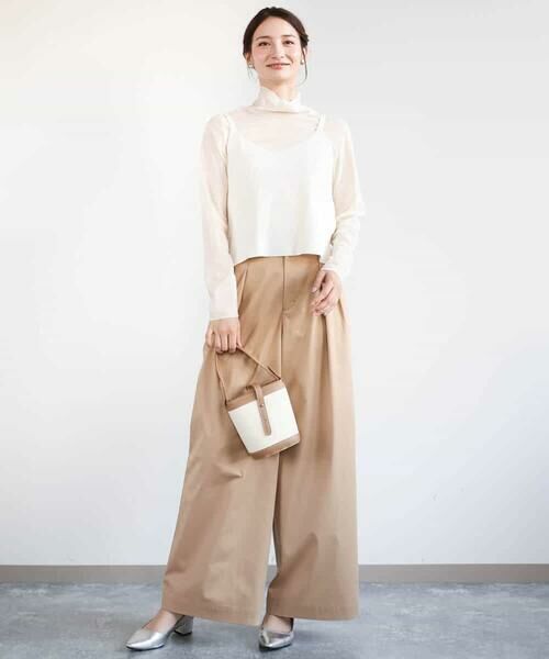 MK MICHEL KLEIN / エムケーミッシェルクラン ニット・セーター | ドット柄ブラウス×ニットビスチェ ツインセット/洗える | 詳細30