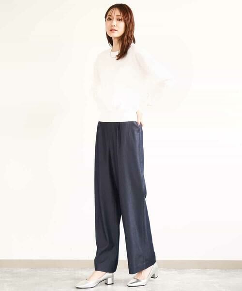 MK MICHEL KLEIN / エムケーミッシェルクラン ニット・セーター | 重ねチュールニット/洗える | 詳細24