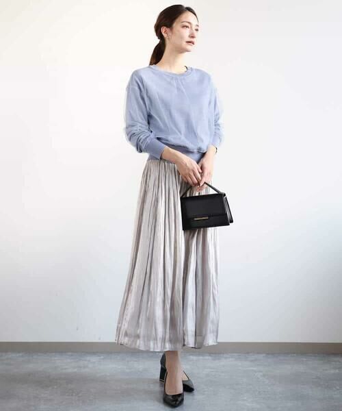 MK MICHEL KLEIN / エムケーミッシェルクラン ニット・セーター | 重ねチュールニット/洗える | 詳細3