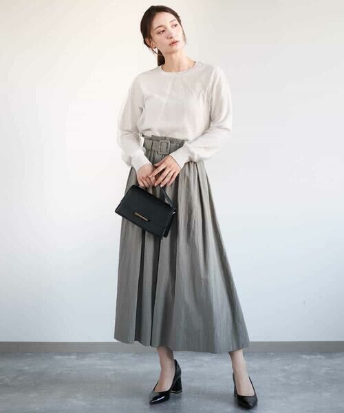 MK MICHEL KLEIN / エムケーミッシェルクラン ニット・セーター | 重ねチュールニット/洗える | 詳細7