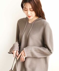 MK MICHEL KLEIN / エムケーミッシェルクラン ニット・セーター | ガーター編みニットフーディー/洗える