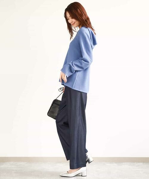 MK MICHEL KLEIN / エムケーミッシェルクラン ニット・セーター | ガーター編みニットフーディー/洗える | 詳細11