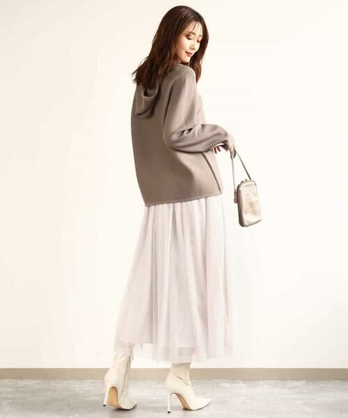 MK MICHEL KLEIN / エムケーミッシェルクラン ニット・セーター | ガーター編みニットフーディー/洗える | 詳細15