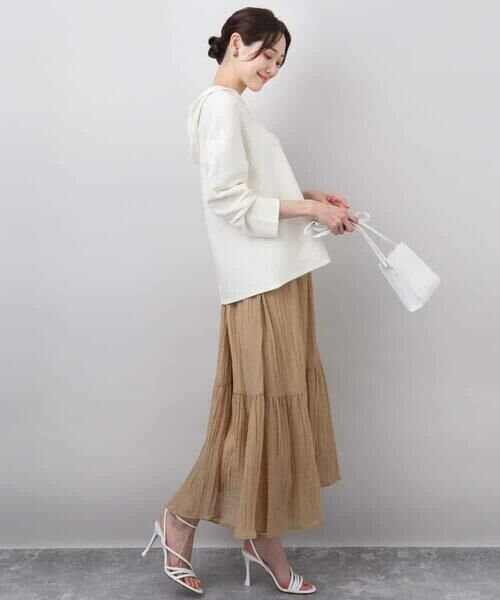 MK MICHEL KLEIN / エムケーミッシェルクラン ニット・セーター | ガーター編みニットフーディー/洗える | 詳細19