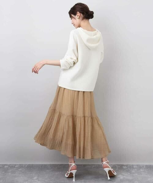 MK MICHEL KLEIN / エムケーミッシェルクラン ニット・セーター | ガーター編みニットフーディー/洗える | 詳細20