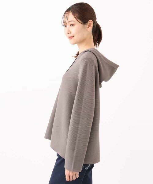 MK MICHEL KLEIN / エムケーミッシェルクラン ニット・セーター | ガーター編みニットフーディー/洗える | 詳細22