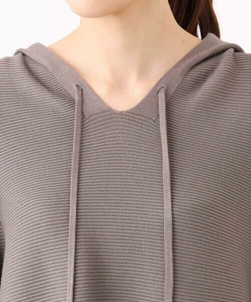 MK MICHEL KLEIN / エムケーミッシェルクラン ニット・セーター | ガーター編みニットフーディー/洗える | 詳細24