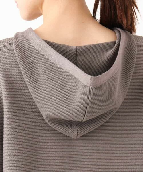 MK MICHEL KLEIN / エムケーミッシェルクラン ニット・セーター | ガーター編みニットフーディー/洗える | 詳細25