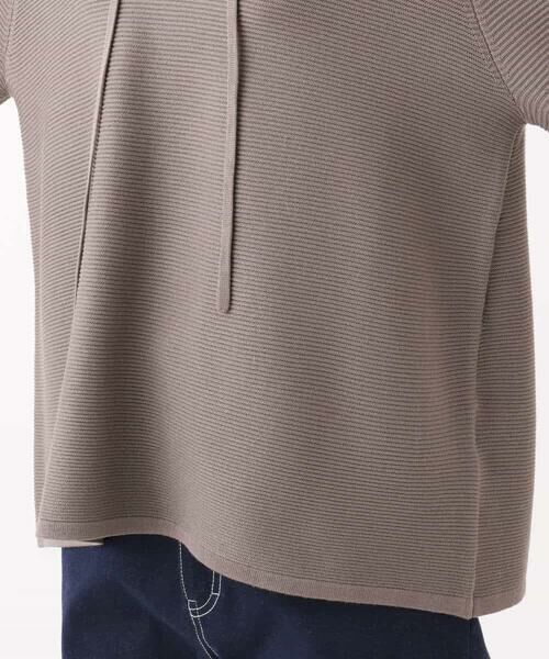 MK MICHEL KLEIN / エムケーミッシェルクラン ニット・セーター | ガーター編みニットフーディー/洗える | 詳細27