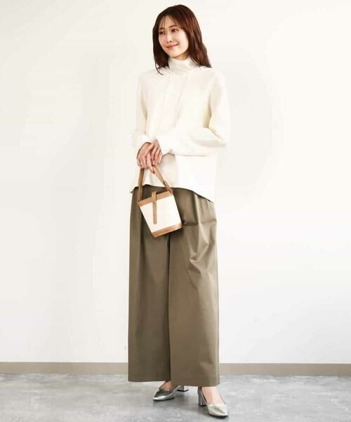 MK MICHEL KLEIN / エムケーミッシェルクラン ニット・セーター | ガーター編みニットフーディー/洗える | 詳細4