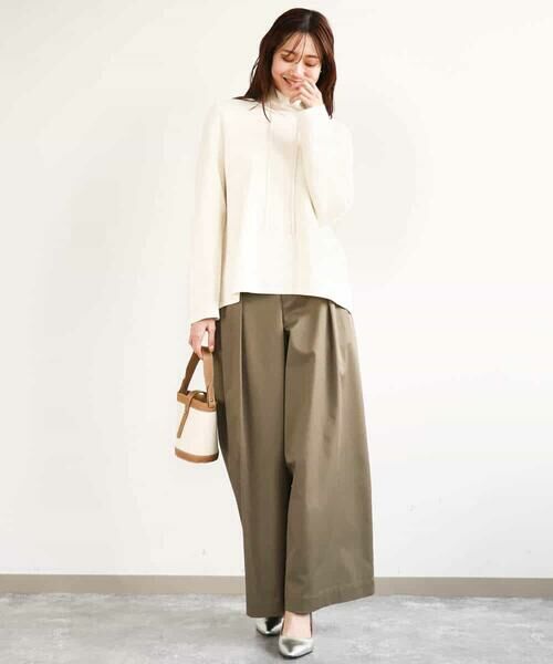 MK MICHEL KLEIN / エムケーミッシェルクラン ニット・セーター | ガーター編みニットフーディー/洗える | 詳細5