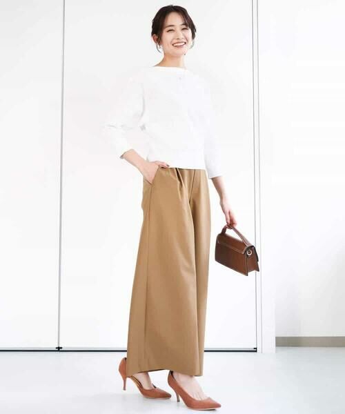 MK MICHEL KLEIN / エムケーミッシェルクラン ニット・セーター | アイレット柄ドルマン風ニット/洗える | 詳細14