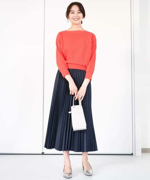 MK MICHEL KLEIN / エムケーミッシェルクラン ニット・セーター | アイレット柄ドルマン風ニット/洗える | 詳細16