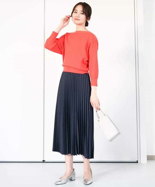 MK MICHEL KLEIN / エムケーミッシェルクラン ニット・セーター | アイレット柄ドルマン風ニット/洗える | 詳細17