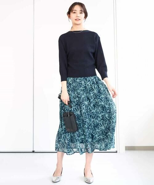 MK MICHEL KLEIN / エムケーミッシェルクラン ニット・セーター | アイレット柄ドルマン風ニット/洗える | 詳細2